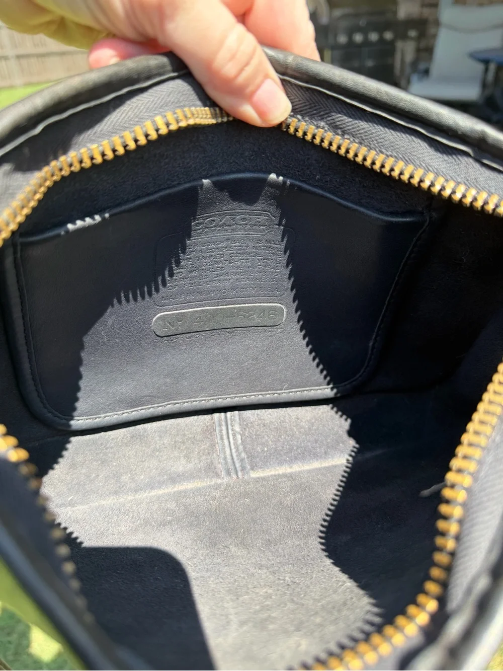COACH Vintage 1970s NYC Basic Bag Zippered Clutch 9455, Black